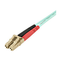 Produktbild för StarTech.com Aqua OM4 Duplex Multimode Fiber - 2m / 6 ft - 100 Gb - 50/125 - OM4 Fiber - LC to LC Fiber Patch Cable (450FBLCLC2) - nätverkskabel - 2 m - 2 m - havsblå