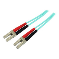 Produktbild för StarTech.com Aqua OM4 Duplex Multimode Fiber - 2m / 6 ft - 100 Gb - 50/125 - OM4 Fiber - LC to LC Fiber Patch Cable (450FBLCLC2) - nätverkskabel - 2 m - 2 m - havsblå