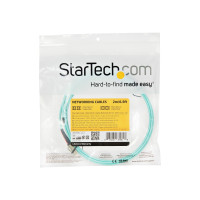 Produktbild för StarTech.com Aqua OM4 Duplex Multimode Fiber - 2m / 6 ft - 100 Gb - 50/125 - OM4 Fiber - LC to LC Fiber Patch Cable (450FBLCLC2) - nätverkskabel - 2 m - 2 m - havsblå