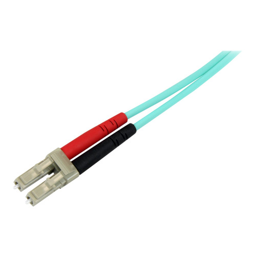 StarTech.com StarTech.com Aqua OM4 Duplex Multimode Fiber - 1m / 3 ft - 100 Gb - 50/125 - OM4 Fiber - LC to LC Fiber Patch Cable (450FBLCLC1) - nätverkskabel - 1 m - 1 m - havsblå