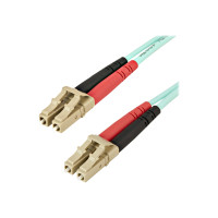 Produktbild för StarTech.com Aqua OM4 Duplex Multimode Fiber - 1m / 3 ft - 100 Gb - 50/125 - OM4 Fiber - LC to LC Fiber Patch Cable (450FBLCLC1) - nätverkskabel - 1 m - 1 m - havsblå