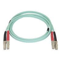Produktbild för StarTech.com Aqua OM4 Duplex Multimode Fiber - 1m / 3 ft - 100 Gb - 50/125 - OM4 Fiber - LC to LC Fiber Patch Cable (450FBLCLC1) - nätverkskabel - 1 m - 1 m - havsblå