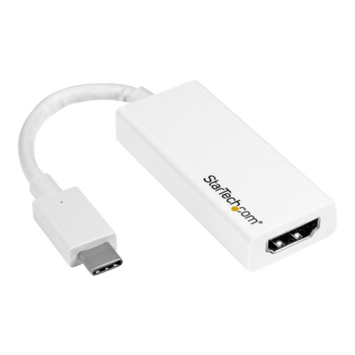 StarTech.com Startech USB-C to HDMI Adapter - White - 4K 60Hz - videokort - HDMI / USB - 15 cm
