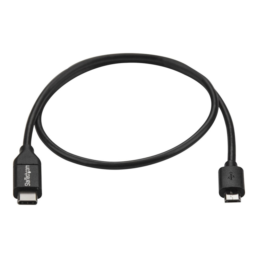 Produktbild för StarTech.com USB C to Micro USB Cable - 0.5m - M/M - Thunderbolt 3 Compatible - Micro USB Cord -USB Type C to Micro USB Cable (USB2CUB50CM) - USB typ C-kabel - USB-C till mikro-USB typ B - 50 cm