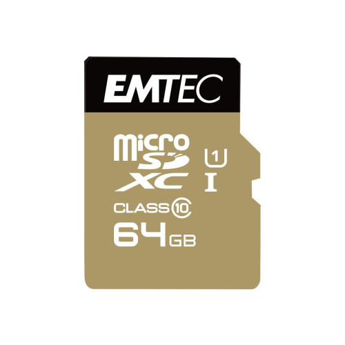 EMTEC International EMTEC Gold+ - flash-minneskort - 64 GB - microSD