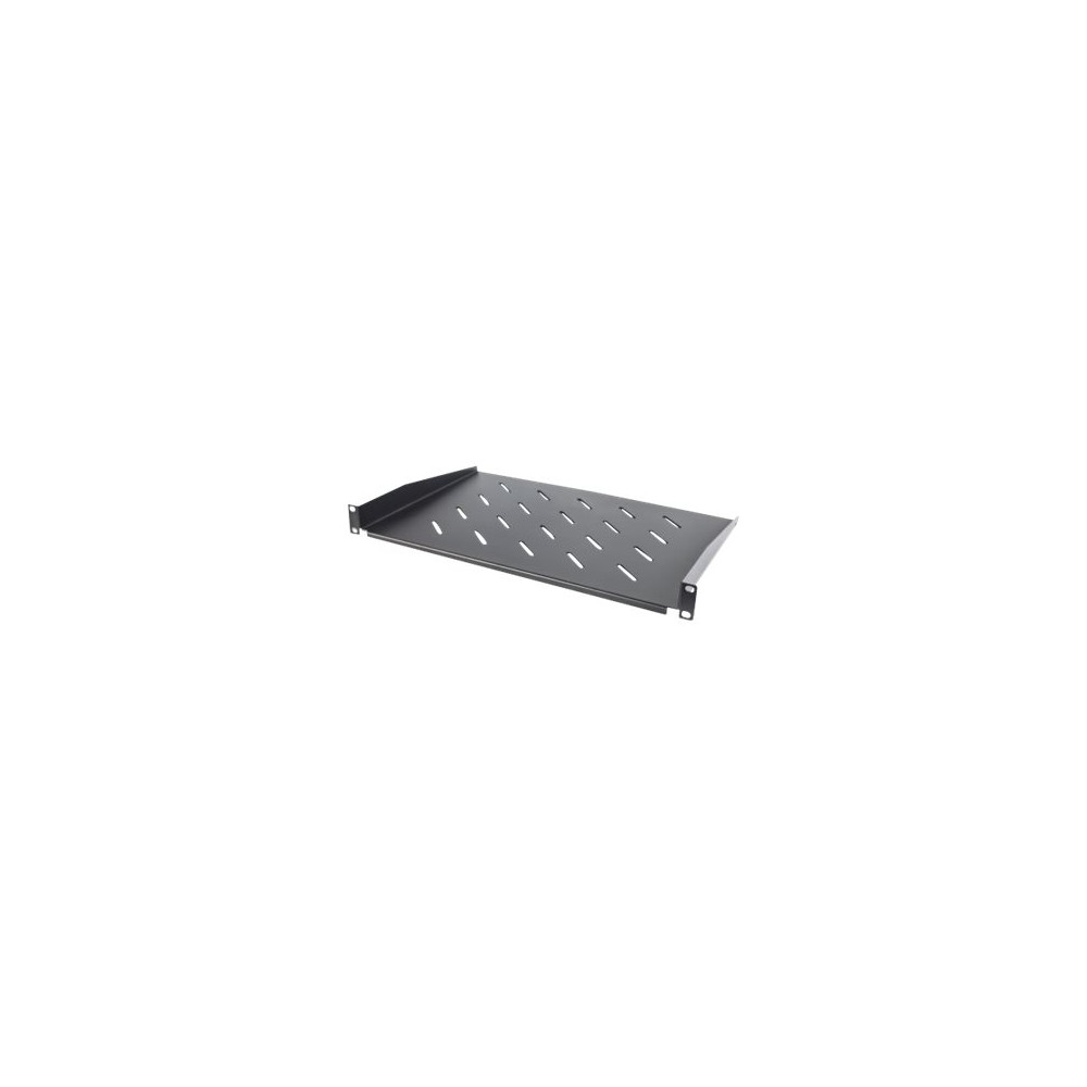 Produktbild för Intellinet 19" Cantilever Shelf, 1U, Shelf Depth 300mm, Vented, Max 25kg, Black, Three Year Warranty - hylla för rack - 1U