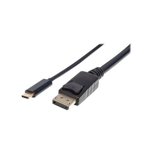 Manhattan Manhattan USB-C to DisplayPort Cable, 4K@60Hz, 2m, Male to Male, Black, Three Year Warranty, Polybag - DisplayPort-kabel - USB-C till DisplayPort - 2 m