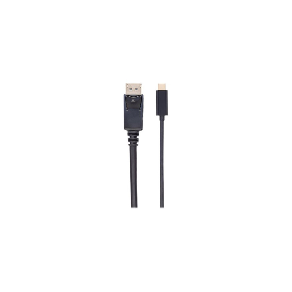 Produktbild för Manhattan USB-C to DisplayPort Cable, 4K@60Hz, 2m, Male to Male, Black, Three Year Warranty, Polybag - DisplayPort-kabel - USB-C till DisplayPort - 2 m