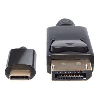 Produktbild för Manhattan USB-C to DisplayPort Cable, 4K@60Hz, 2m, Male to Male, Black, Three Year Warranty, Polybag - DisplayPort-kabel - USB-C till DisplayPort - 2 m