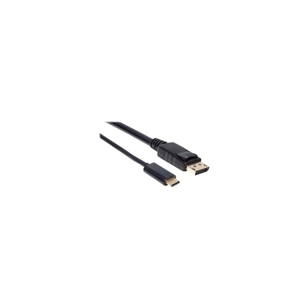 Produktbild för Manhattan USB-C to DisplayPort Cable, 4K@60Hz, 2m, Male to Male, Black, Three Year Warranty, Polybag - DisplayPort-kabel - USB-C till DisplayPort - 2 m