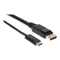 Produktbild för Manhattan USB-C to DisplayPort Cable, 4K@60Hz, 2m, Male to Male, Black, Three Year Warranty, Polybag - DisplayPort-kabel - USB-C till DisplayPort - 2 m