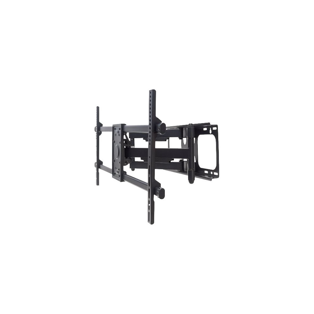 Produktbild för Manhattan TV & Monitor Mount, Wall, Full Motion, 1 screen, Screen Sizes: 37-75", Black, VESA 200x200 to 800x400mm, Max 75kg, LFD, Tilt & Swivel with 3 Pivots, Lifetime Warranty konsol - för böjd LCD TV - svart