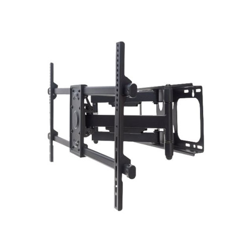 Manhattan Manhattan TV & Monitor Mount, Wall, Full Motion, 1 screen, Screen Sizes: 37-75", Black, VESA 200x200 to 800x400mm, Max 75kg, LFD, Tilt & Swivel with 3 Pivots, Lifetime Warranty konsol - för böjd LCD TV - svart