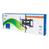 Produktbild för Manhattan TV & Monitor Mount, Wall, Full Motion, 1 screen, Screen Sizes: 37-75", Black, VESA 200x200 to 800x400mm, Max 75kg, LFD, Tilt & Swivel with 3 Pivots, Lifetime Warranty konsol - för böjd LCD TV - svart
