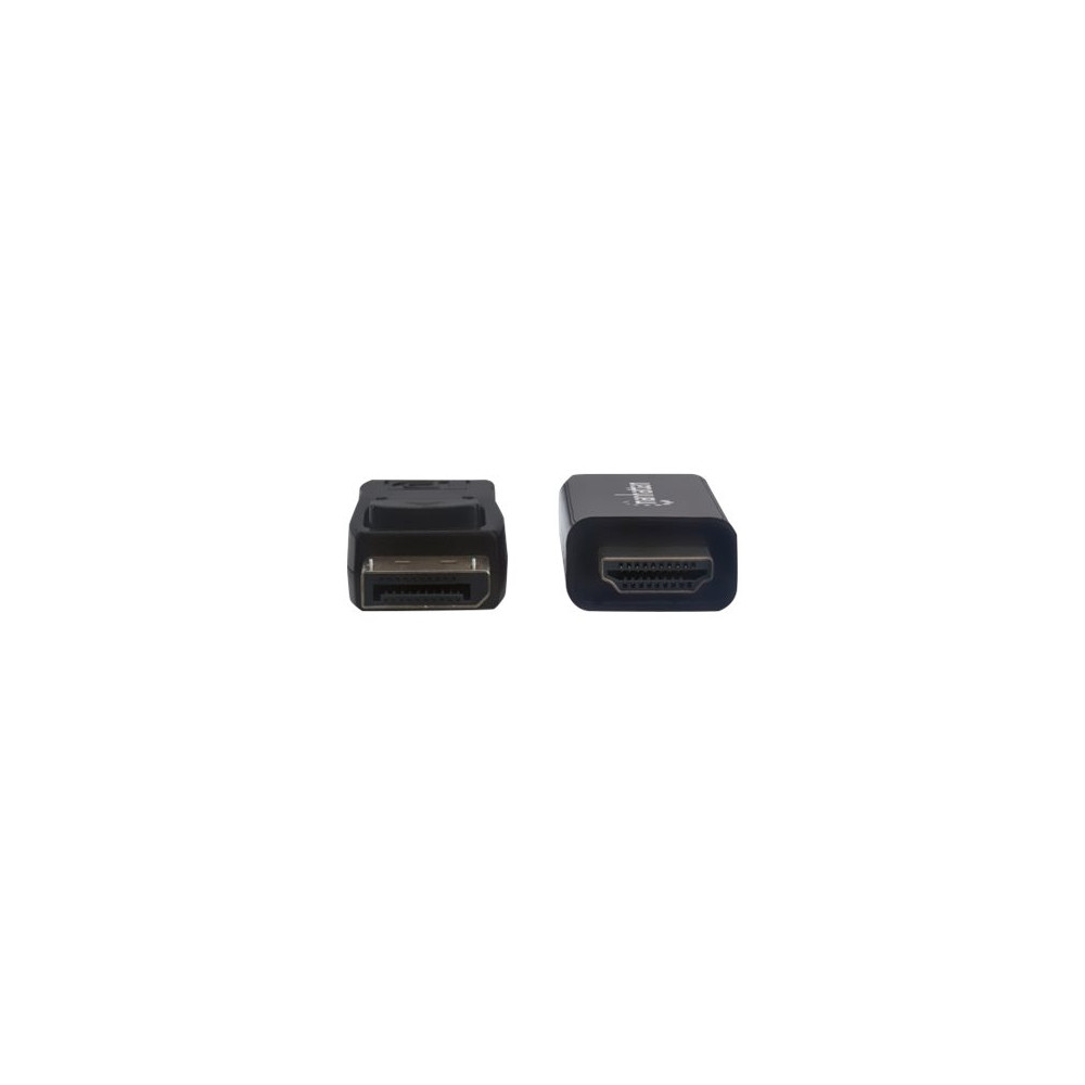 Produktbild för Manhattan DisplayPort 1.1 to HDMI Cable, 1080p@60Hz, 1.8m, Male to Male, DP With Latch, Black, Not Bi-Directional, Three Year Warranty, Polybag - adapterkabel - DisplayPort / HDMI - 1.8 m