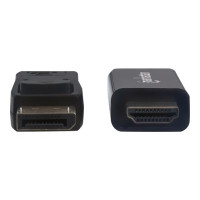 Produktbild för Manhattan DisplayPort 1.1 to HDMI Cable, 1080p@60Hz, 1.8m, Male to Male, DP With Latch, Black, Not Bi-Directional, Three Year Warranty, Polybag - adapterkabel - DisplayPort / HDMI - 1.8 m