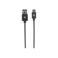 Produktbild för Manhattan USB-C to USB-A Cable, 2m, Male to Male, Black, 480 Mbps (USB 2.0), Hi-Speed USB, Lifetime Warranty, Polybag - USB typ C-kabel - USB-C till USB - 2 m