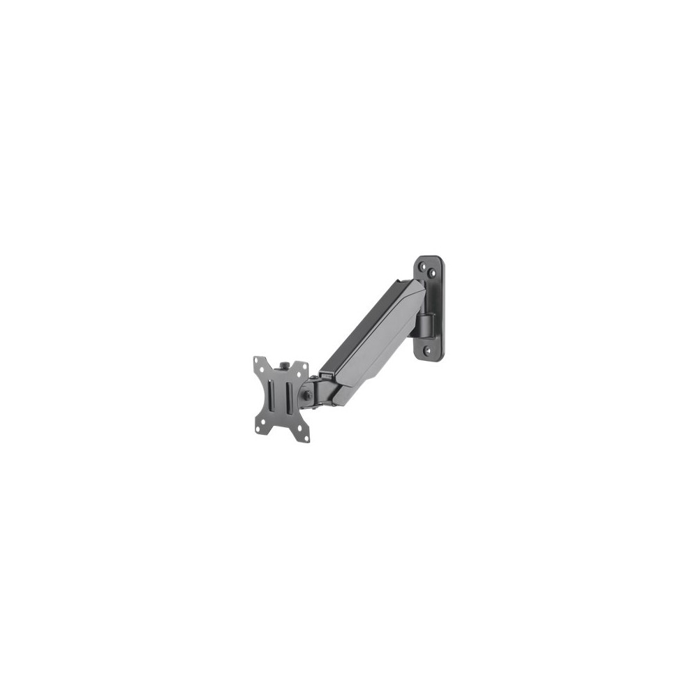 Produktbild för Manhattan TV & Monitor Mount, Wall, Spring Arm, 1 screen, Screen Sizes: 17-32", Black, VESA 75x75 to 100x100mm, Max 8kg, Height Adjustable Swivel Arm (2 pivots), Lifetime Warranty konsol - för TV/monitor