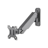 Produktbild för Manhattan TV & Monitor Mount, Wall, Spring Arm, 1 screen, Screen Sizes: 17-32", Black, VESA 75x75 to 100x100mm, Max 8kg, Height Adjustable Swivel Arm (2 pivots), Lifetime Warranty konsol - för TV/monitor
