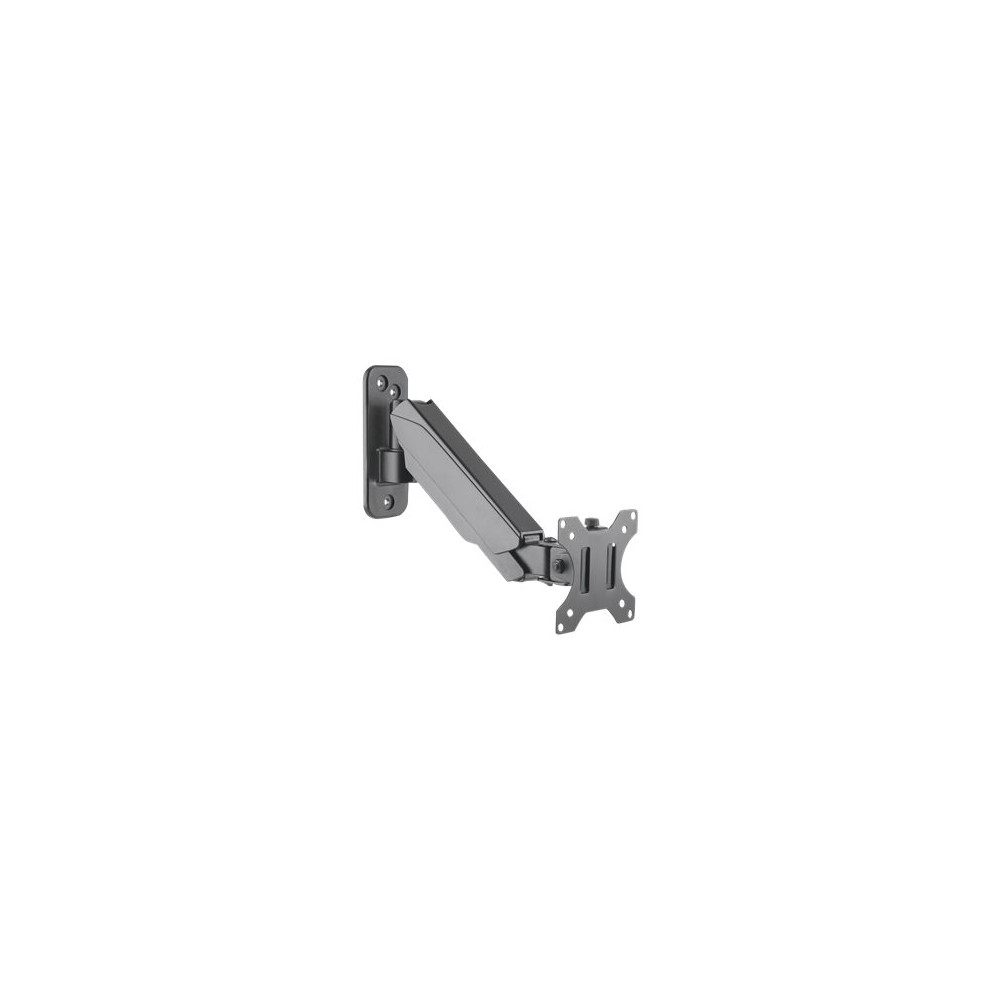 Produktbild för Manhattan TV & Monitor Mount, Wall, Spring Arm, 1 screen, Screen Sizes: 17-32", Black, VESA 75x75 to 100x100mm, Max 8kg, Height Adjustable Swivel Arm (2 pivots), Lifetime Warranty konsol - för TV/monitor