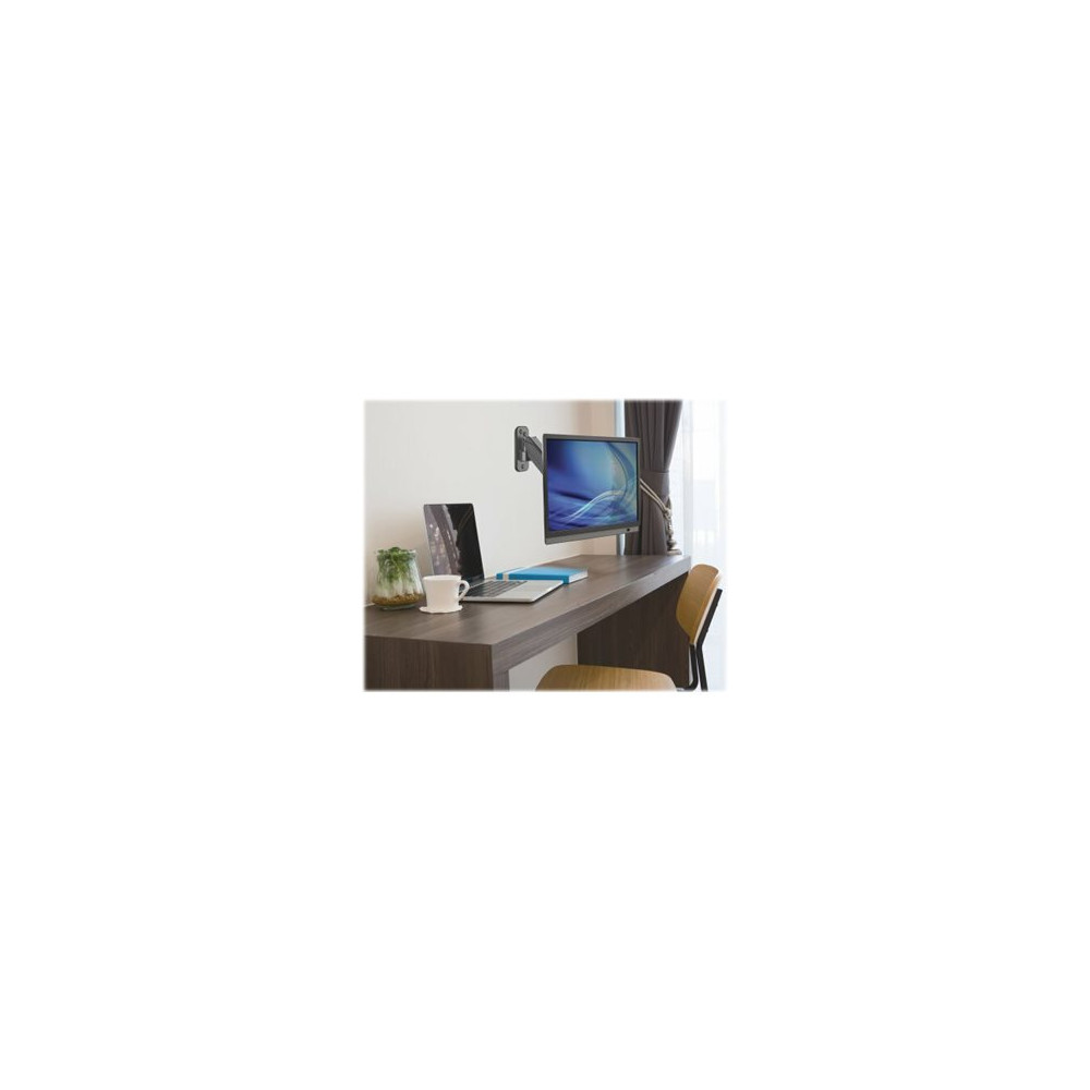 Produktbild för Manhattan TV & Monitor Mount, Wall, Spring Arm, 1 screen, Screen Sizes: 17-32", Black, VESA 75x75 to 100x100mm, Max 8kg, Height Adjustable Swivel Arm (2 pivots), Lifetime Warranty konsol - för TV/monitor