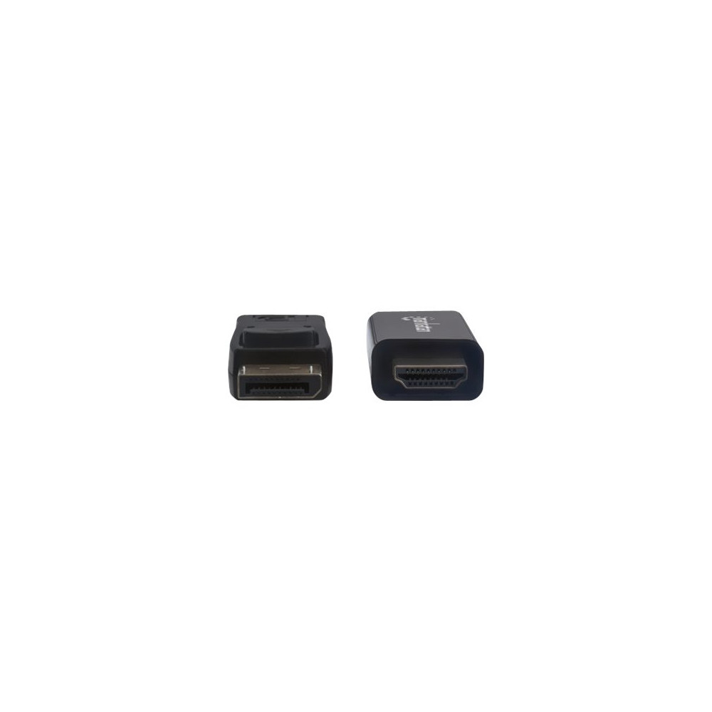 Produktbild för Manhattan DisplayPort 1.1 to HDMI Cable, 1080p@60Hz, 1m, Male to Male, DP With Latch, Black, Not Bi-Directional, Three Year Warranty, Polybag - adapterkabel - DisplayPort / HDMI - 1 m