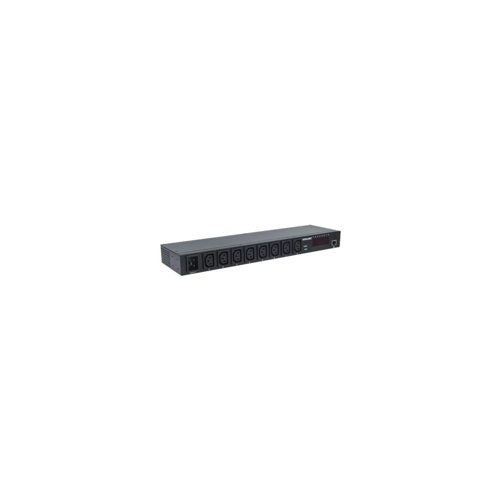 Produktbild för Intellinet 19" Intelligent 8-Port PDU, 19" Rackmountable C13 Intelligent Power Distribution Unit; Monitors Power, Temperature and Humidity - kraftdistributionsenhet