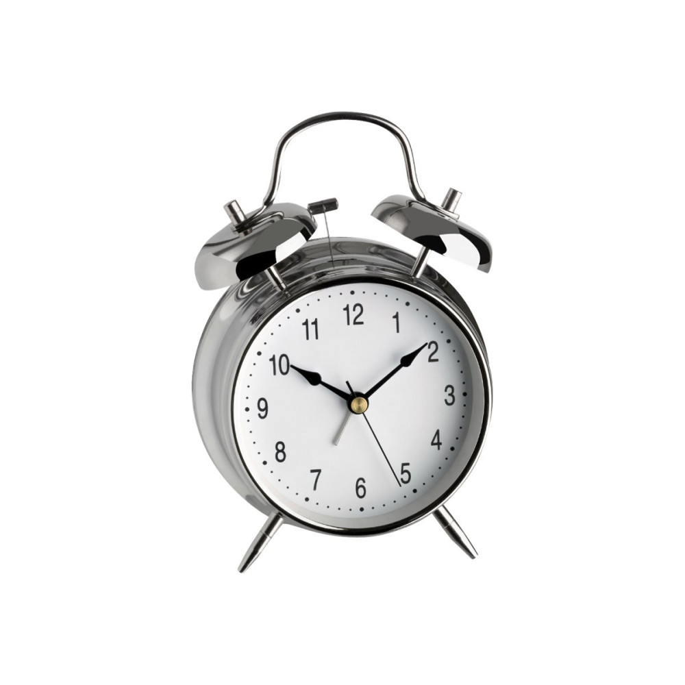 Produktbild för TFA Nostalgie - väckarklocka - kvarts - silver