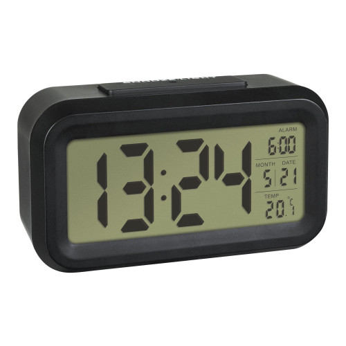 TFA Dostmann TFA LUMIO - väckarklocka - rektangulär - elektronisk - skrivbord - svart