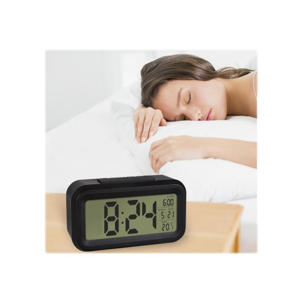 Produktbild för TFA LUMIO - väckarklocka - rektangulär - elektronisk - skrivbord - svart
