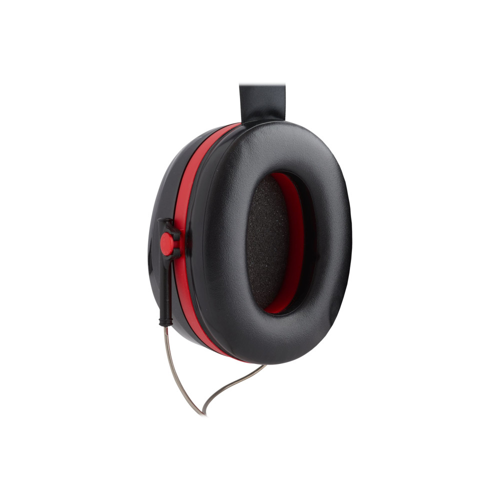 Produktbild för 3M Peltor Optime III H540B-412-SV - öronmuffar - polyuretanskum, ABS-plast, polyvinylklorid, rostfritt stål - svart, röd