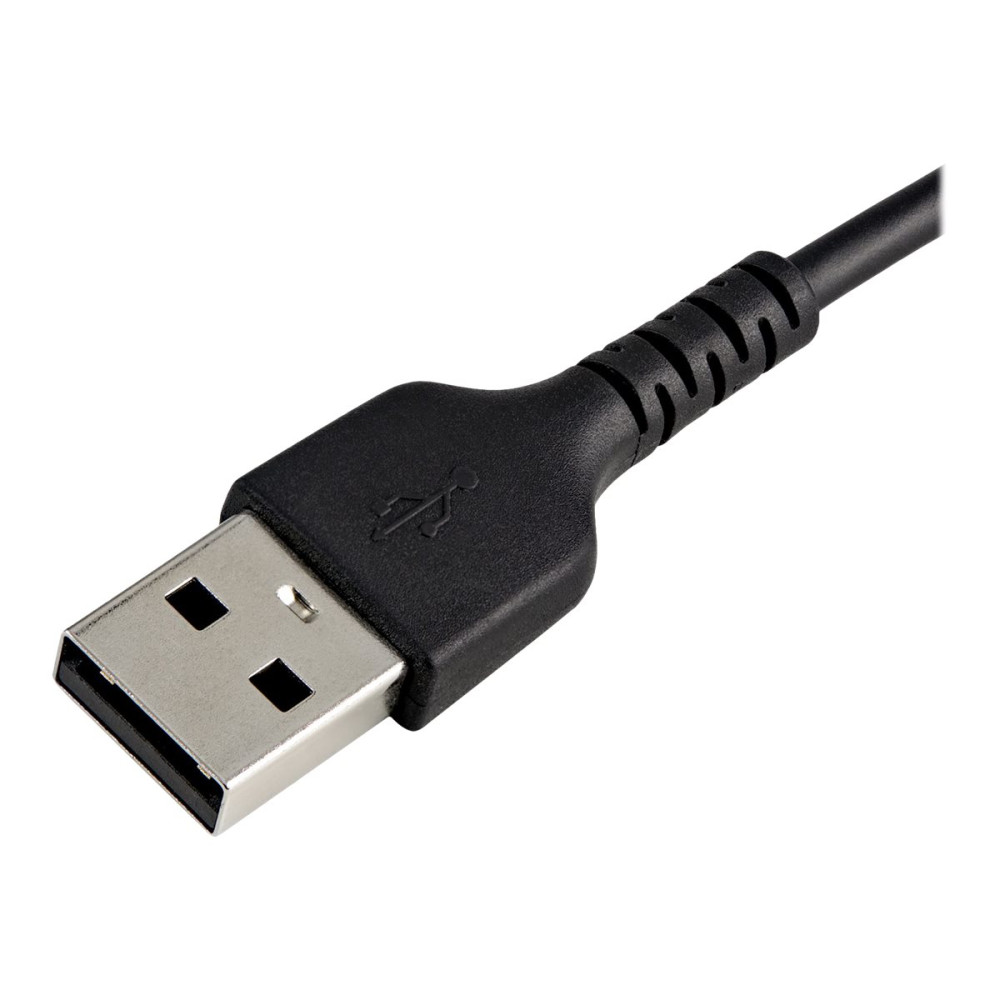 Produktbild för Startech 30cm tålig, svart USB-A till Blixtkabel - Hård, tålig aramifiber USB typ A till Blixtladdare/synkron strömsladd - Apple MFi-certifierad iPad/iPhone 12 - Lightning-kabel - Lightning / USB - 30 cm