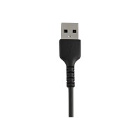 Produktbild för Startech 30cm tålig, svart USB-A till Blixtkabel - Hård, tålig aramifiber USB typ A till Blixtladdare/synkron strömsladd - Apple MFi-certifierad iPad/iPhone 12 - Lightning-kabel - Lightning / USB - 30 cm