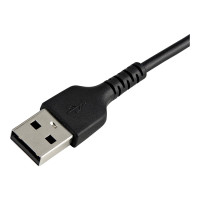 Produktbild för Startech 30cm tålig, svart USB-A till Blixtkabel - Hård, tålig aramifiber USB typ A till Blixtladdare/synkron strömsladd - Apple MFi-certifierad iPad/iPhone 12 - Lightning-kabel - Lightning / USB - 30 cm