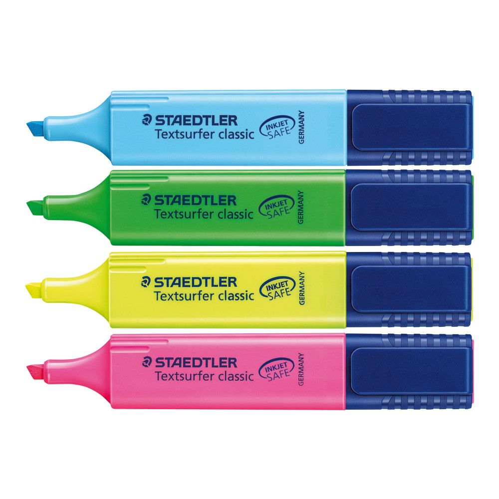 Produktbild för STAEDTLER Textsurfer classic - överstrykningspenna - blå, grön, gul, rosa (paket om 4)
