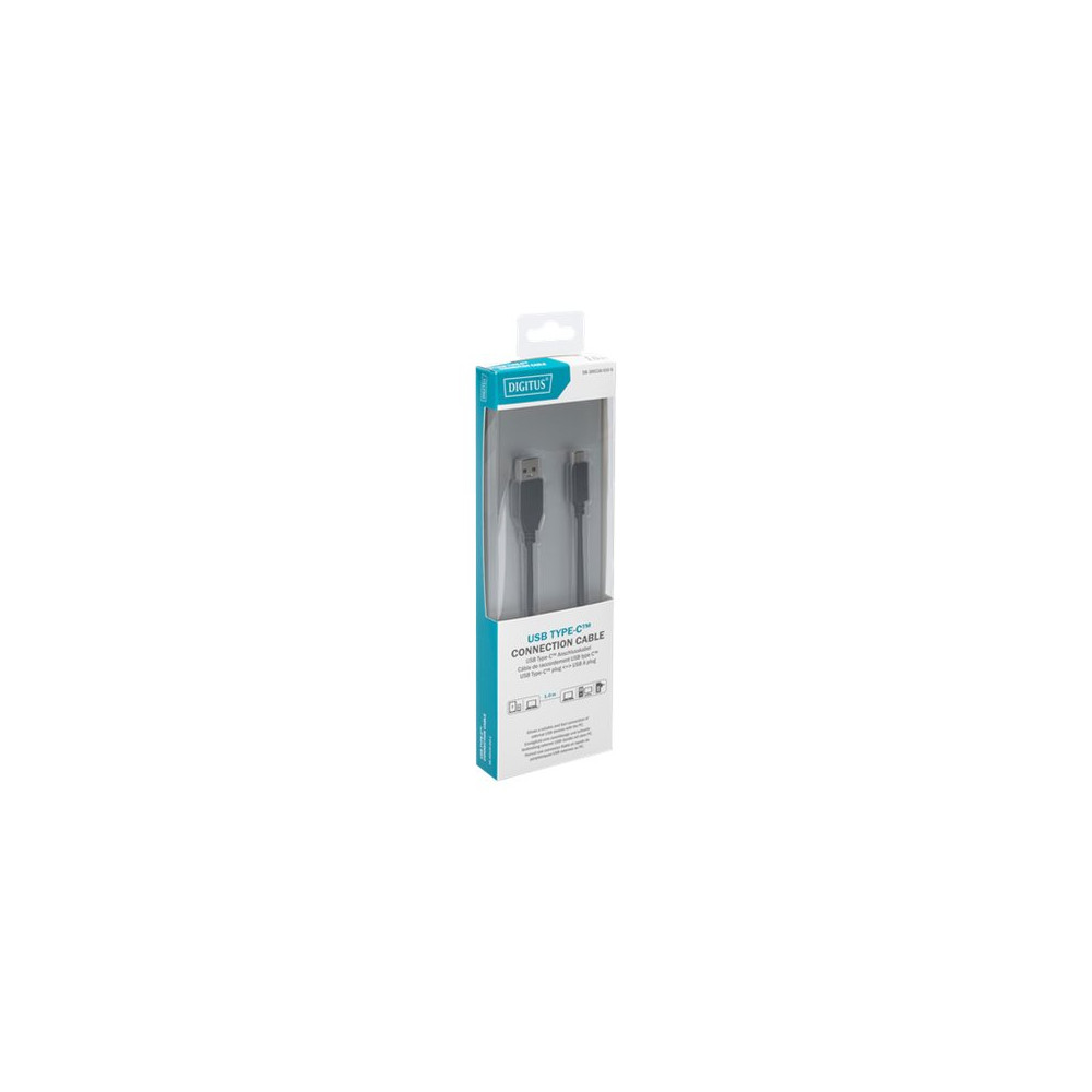 Produktbild för DIGITUS - USB typ C-kabel - USB typ A till 24 pin USB-C - 1 m