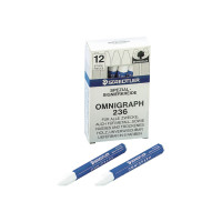 Produktbild för STAEDTLER Lumocolor omnigraph 236 - färgkrita - vit (paket om 12)