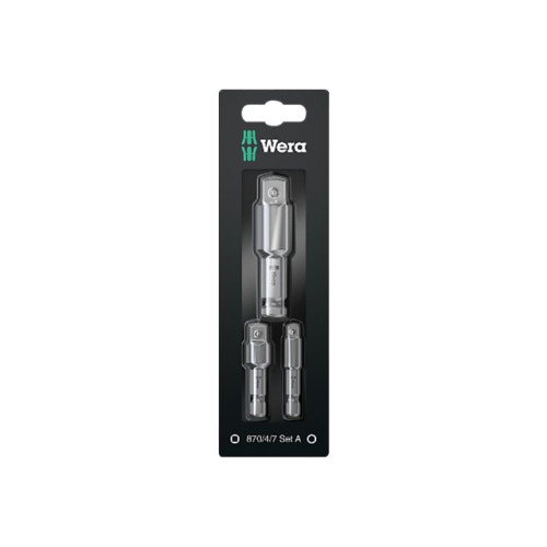 WERA WERK Wera 870/4/7 Set A SB - uttagsadapterkit - 3 delar