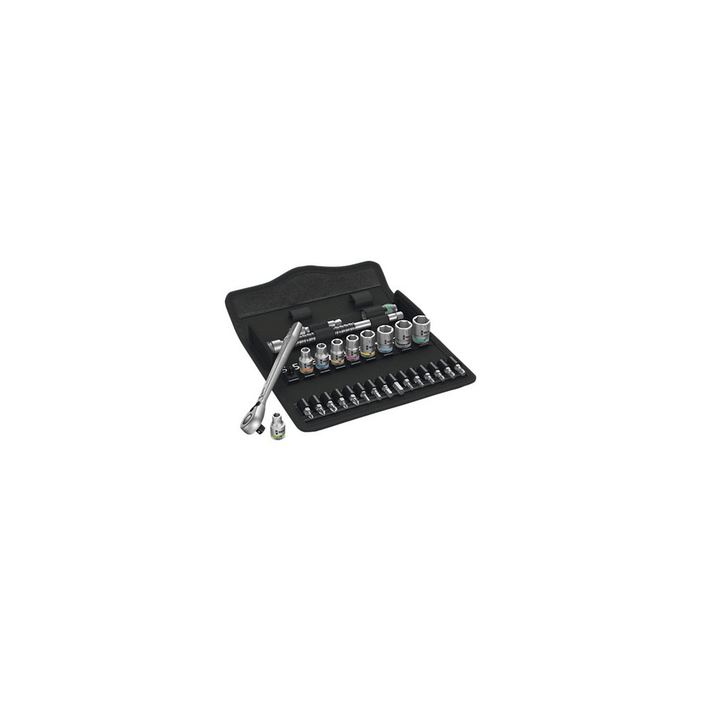 Produktbild för Wera Zyklop 8100 SA 8 - ratcheting screwdriver with bit and socket set - 28 delar