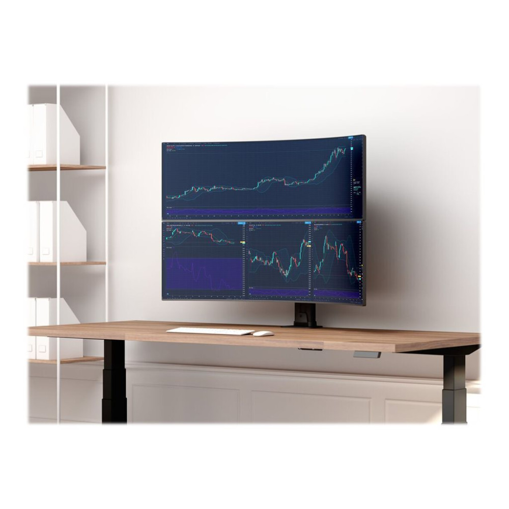 Produktbild för Multibrackets M VESA Desktopmount HD Dual monteringssats - för 2 välvda LCD-skärmar - svart