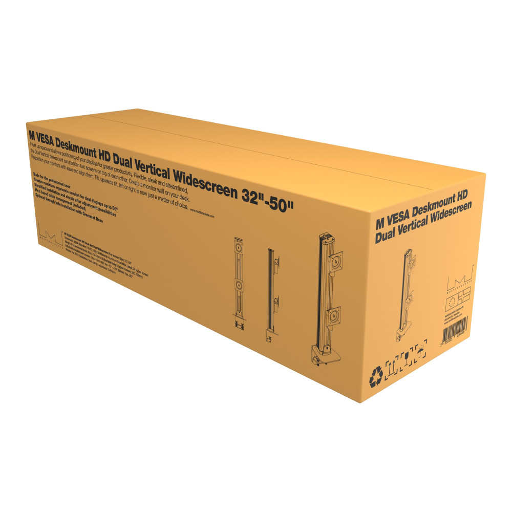 Produktbild för Multibrackets M VESA Desktopmount HD Dual monteringssats - för 2 välvda LCD-skärmar - svart