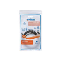 Produktbild för Manhattan USB-C to USB-C Cable, 2m, Male to Male, Black, 480 Mbps (USB 2.0), 3A, Hi-Speed USB, Lifetime Warranty, Polybag - USB typ C-kabel - USB-C till USB-C - 2 m