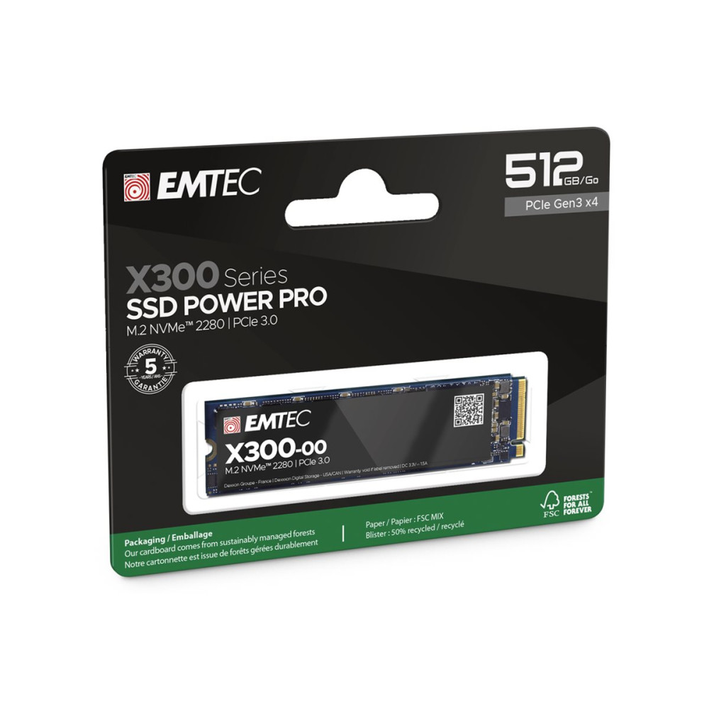 Produktbild för EMTEC Power Pro X300 - SSD - 512 GB - PCIe 3.0 x4 (NVMe)