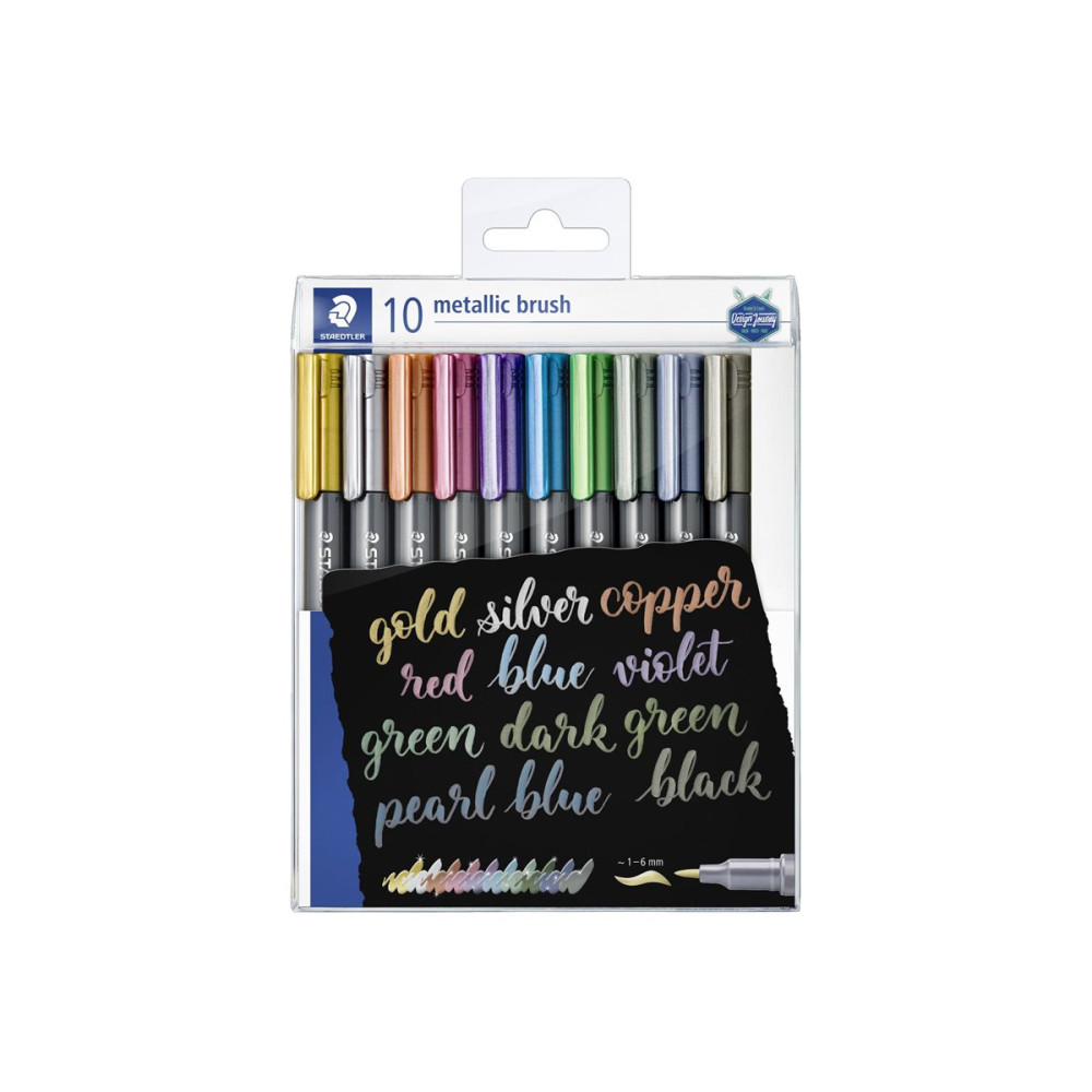 Produktbild för STAEDTLER 8321 - brush pen set - 10 delar