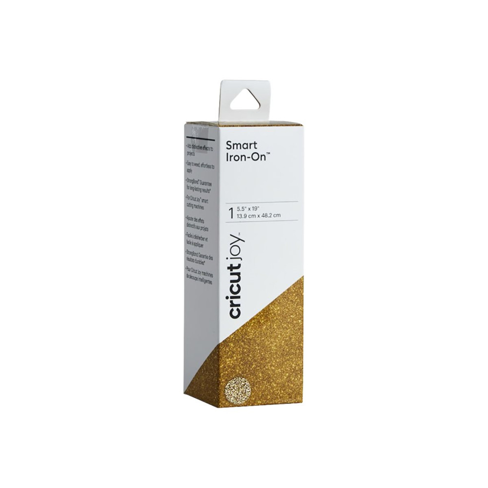 Produktbild för Cricut Joy Smart Iron-On - hantverksmaterial - 13.9 x 48.2 cm - glitterguld