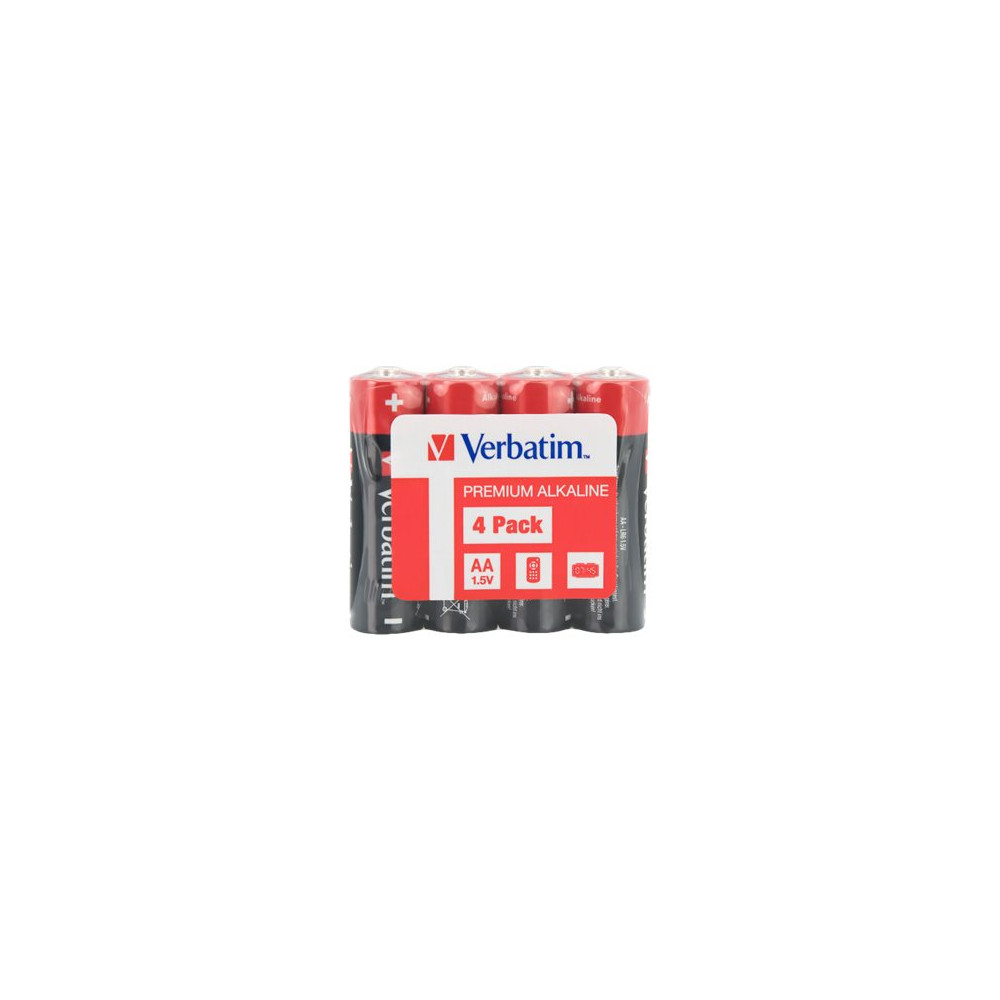 Produktbild för Verbatim batteri - 4 x AA / LR6 - alkaliskt