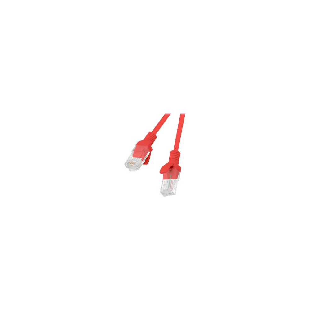 Produktbild för Lanberg patch-kabel - 50 cm - röd, RAL 3017
