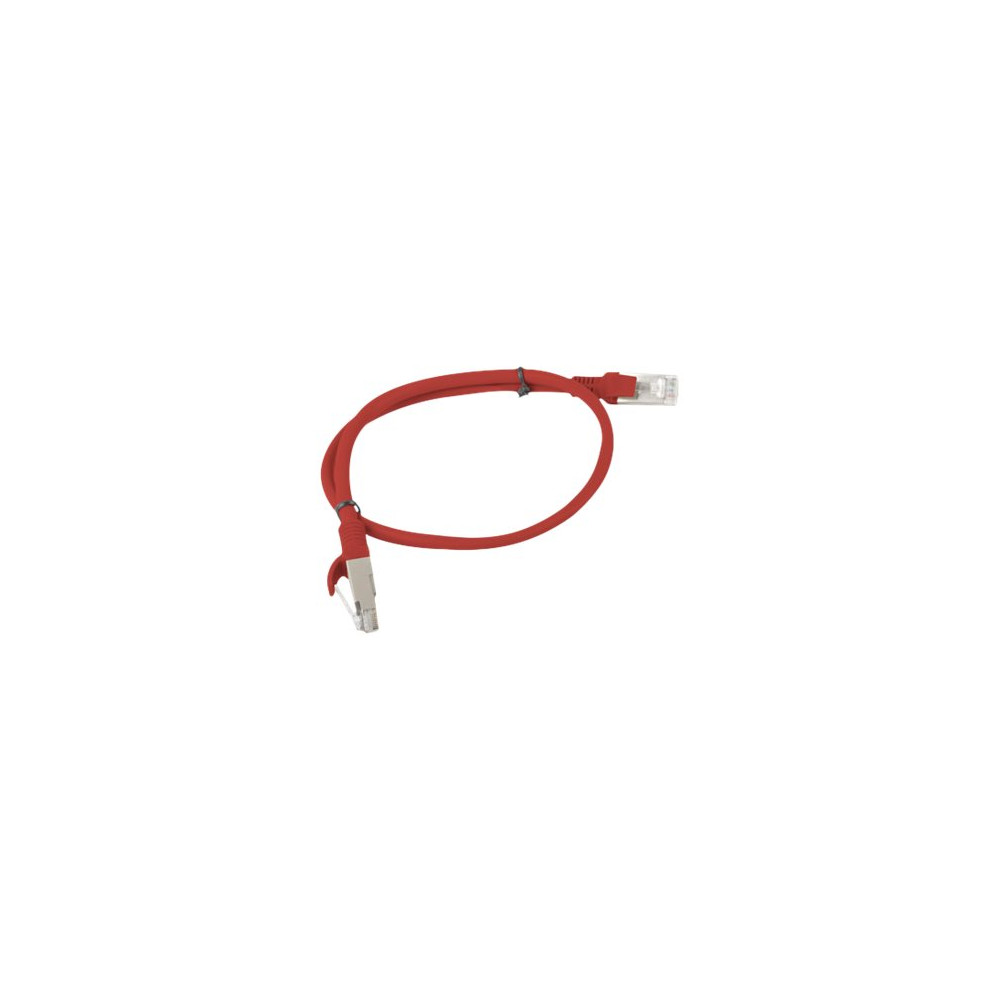 Produktbild för Lanberg patch-kabel - 50 cm - röd, RAL 3017