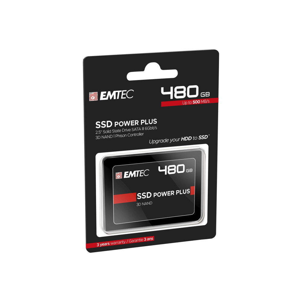 Produktbild för EMTEC X150 Power Plus 3D NAND - SSD - 480 GB - SATA 6Gb/s