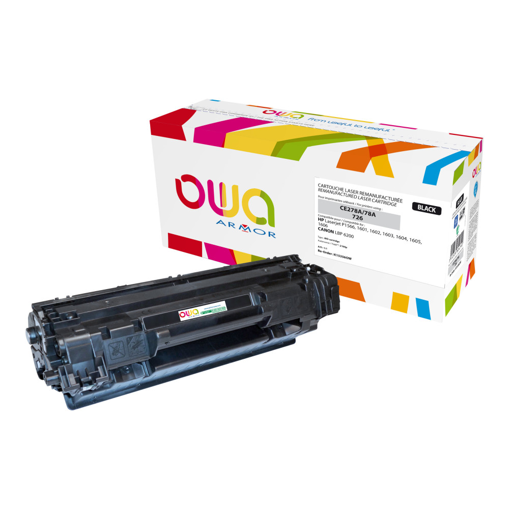 Produktbild för OWA - svart - kompatibel - återanvänd - tonerkassett (alternativ för: Canon CRG-726, HP CE278A)